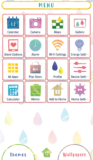 Colorful Raindrops Theme - عکس برنامه موبایلی اندروید