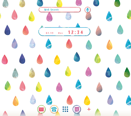 Colorful Raindrops Theme - عکس برنامه موبایلی اندروید