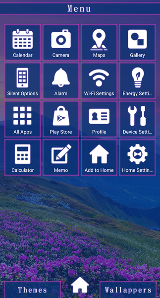 Gradient Mountain Range Theme - Image screenshot of android app