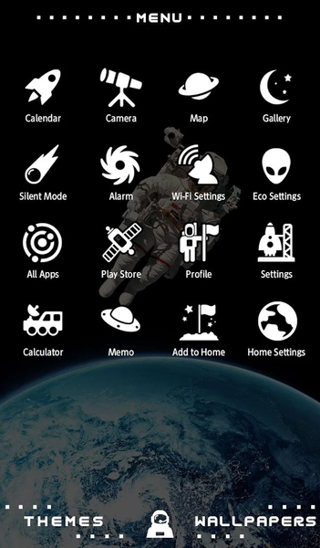 Space wallpaper-Astronaut- - Image screenshot of android app