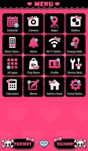 Big Eyed Skull Girl Theme - Image screenshot of android app