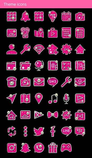 Black x Pink Theme - عکس برنامه موبایلی اندروید