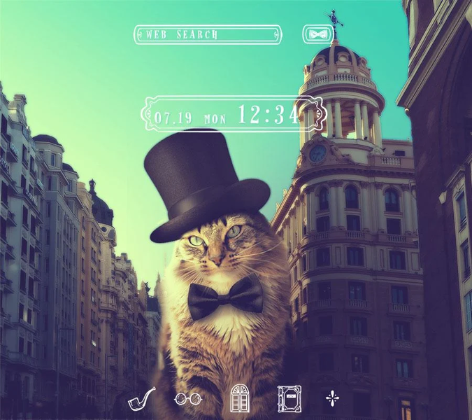 Cat  Theme-Feline Gentleman- - Image screenshot of android app