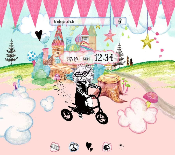 Cute Theme-Cat in Wonderland- - عکس برنامه موبایلی اندروید