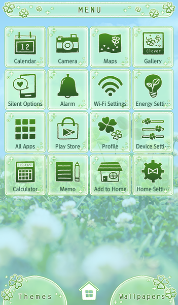 Blue Sky & Clovers Theme - Image screenshot of android app