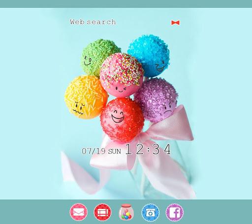 Cute Theme-Colorful Candy- - عکس برنامه موبایلی اندروید