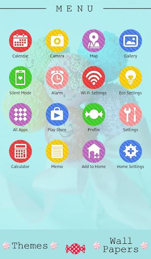 Cute Theme-Colorful Candy- - عکس برنامه موبایلی اندروید