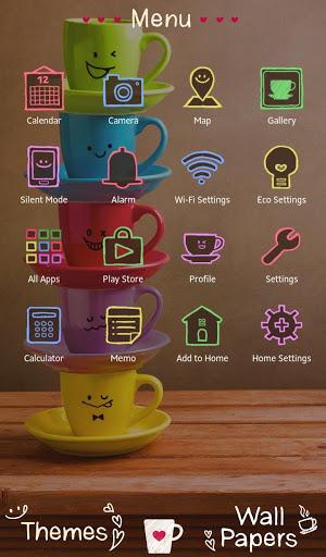 Rainbow Mugs Theme - Image screenshot of android app