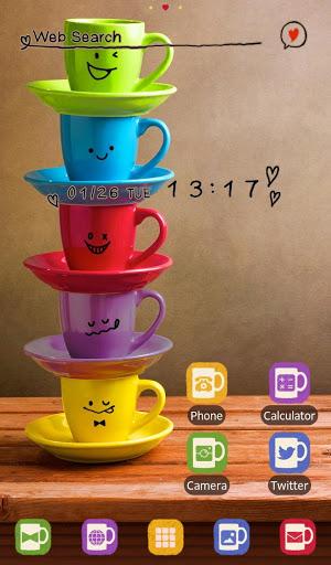 Rainbow Mugs Theme - Image screenshot of android app