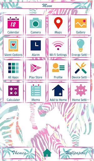 Colorful Zebras Theme +HOME - عکس برنامه موبایلی اندروید