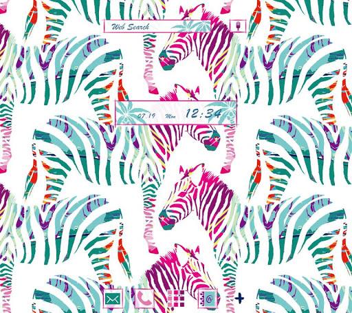 Colorful Zebras Theme +HOME - عکس برنامه موبایلی اندروید