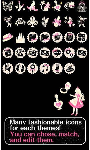 Girly Theme Beautiful Alice - Image screenshot of android app