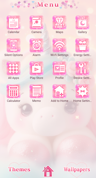 Adorable Unicorn Theme +HOME - Image screenshot of android app