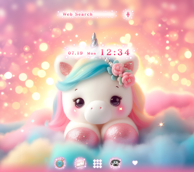 Adorable Unicorn Theme +HOME - Image screenshot of android app