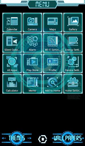 Cyber Interface Theme +HOME - Image screenshot of android app