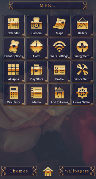 Dark Floral Theme +HOME - Image screenshot of android app