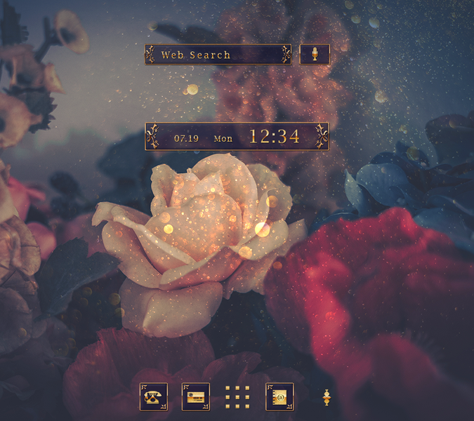 Dark Floral Theme +HOME - Image screenshot of android app