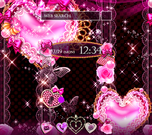 Decorative Hearts Theme +HOME - عکس برنامه موبایلی اندروید