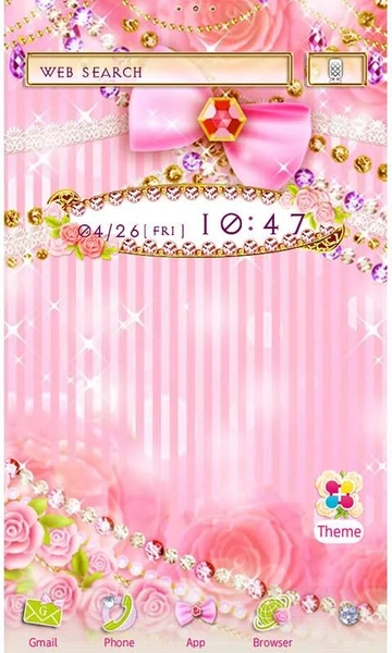 Dolly Pink Wallpaper Theme - عکس برنامه موبایلی اندروید
