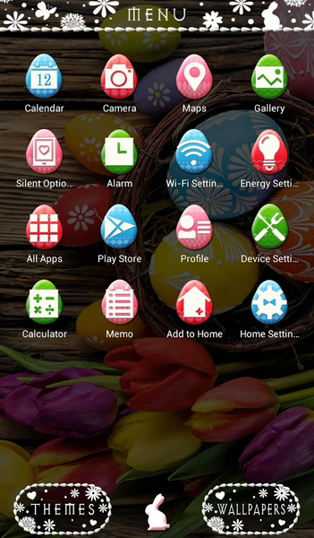 Easter Eggs & Tulips Theme - عکس برنامه موبایلی اندروید