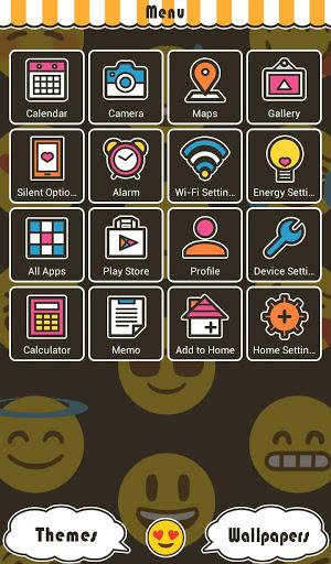 Emoji Party +HOME Theme - عکس برنامه موبایلی اندروید