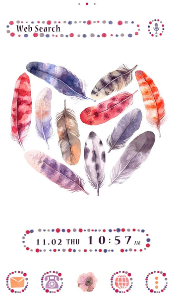 Feather Heart Theme - Image screenshot of android app