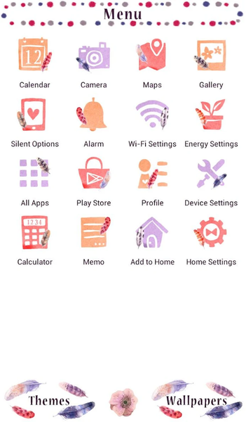 Feather Heart Theme - Image screenshot of android app