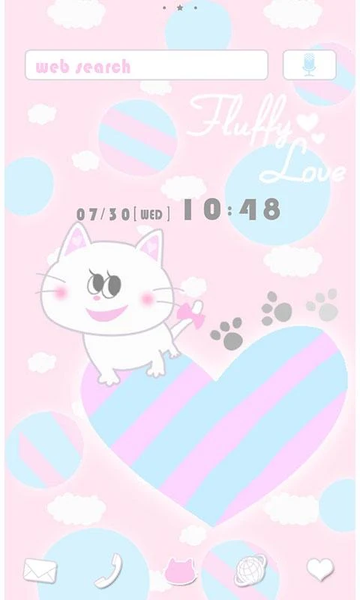 Cute Theme Fluffy Love - Image screenshot of android app