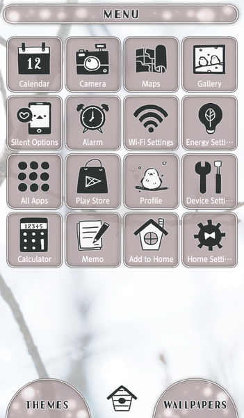 Fluffy Bushtit Theme - Image screenshot of android app