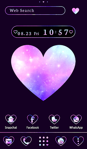 Galaxy Heart Theme - Image screenshot of android app