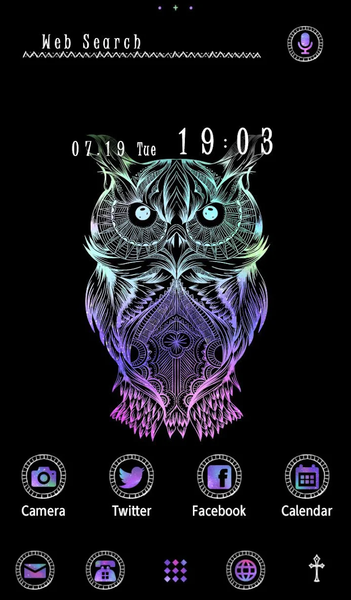 Galaxy Owl Theme +HOME - عکس برنامه موبایلی اندروید
