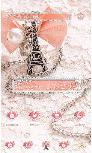 Cute Theme-Girly Eiffel Tower- - Image screenshot of android app