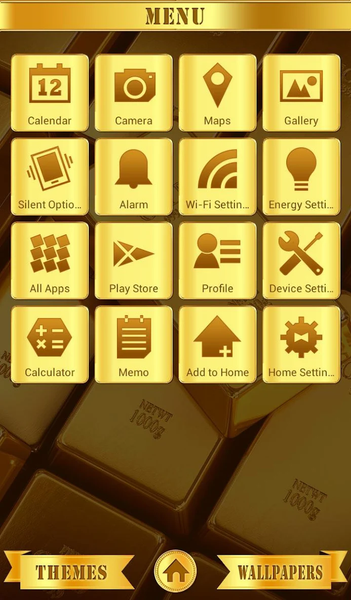 Gold Ingots +HOME Theme - عکس برنامه موبایلی اندروید