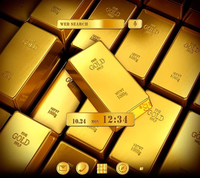 Gold Ingots +HOME Theme - عکس برنامه موبایلی اندروید