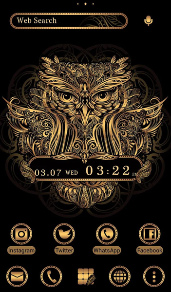 Golden Owl Theme - Image screenshot of android app