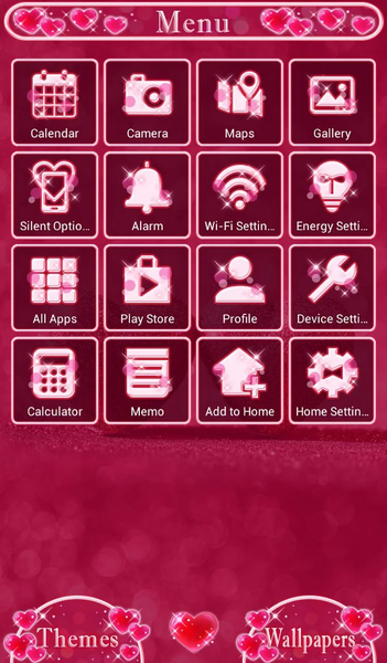 Glitter Hearts Theme - Image screenshot of android app
