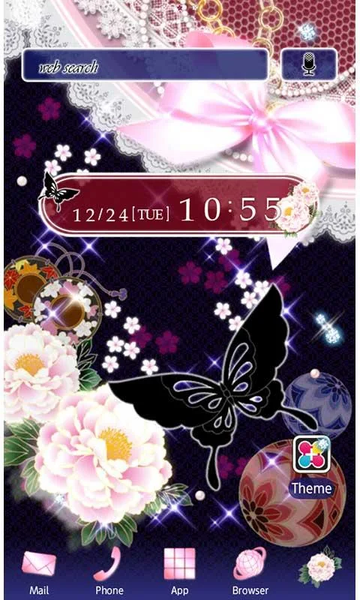 Fancy Butterfly Theme +HOME - Image screenshot of android app