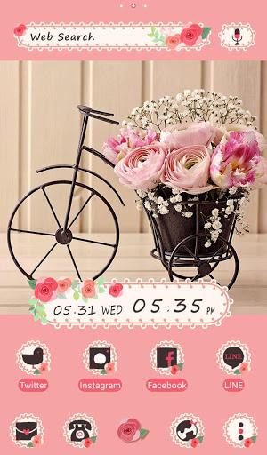 Cute Wallpaper Flower Bicycle - Image screenshot of android app