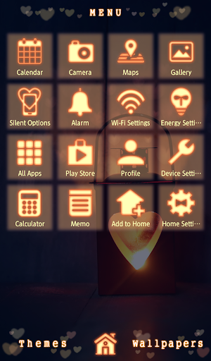 Heart Lantern Theme - Image screenshot of android app