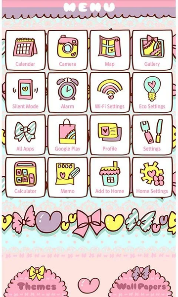 -Minty Ribbon- Theme +HOME - Image screenshot of android app