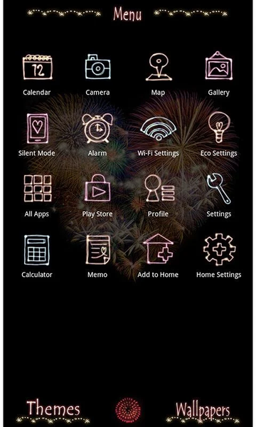 Fireworks Heart Wallpaper - عکس برنامه موبایلی اندروید
