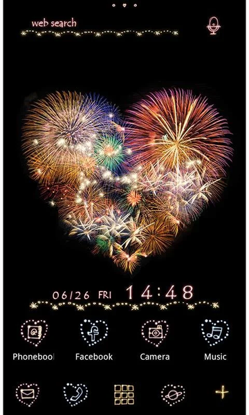 Fireworks Heart Wallpaper - عکس برنامه موبایلی اندروید