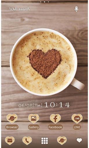 Cute Theme-Heart Latte- - عکس برنامه موبایلی اندروید