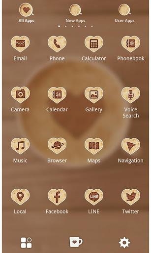 Cute Theme-Heart Latte- - عکس برنامه موبایلی اندروید