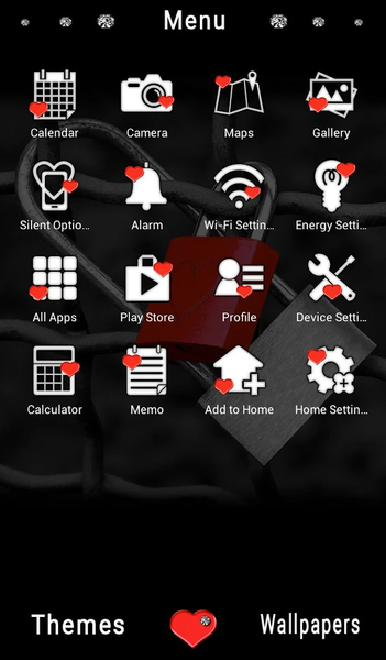 Heart Padlock Theme +HOME - عکس برنامه موبایلی اندروید