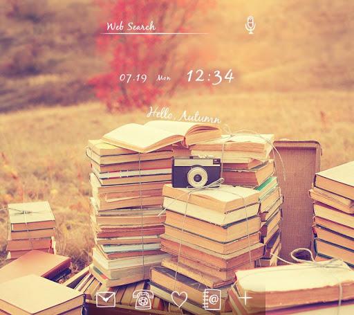 Cute Theme-Autumn Reading- - Image screenshot of android app