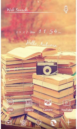 Cute Theme-Autumn Reading- - Image screenshot of android app