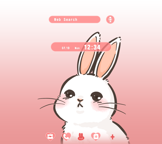 Hello Rabbit Theme +HOME - Image screenshot of android app