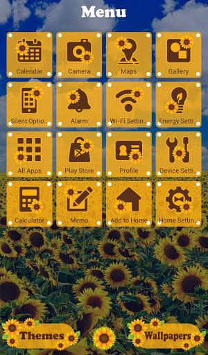 Sunflower Field Theme - Image screenshot of android app