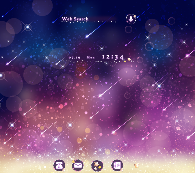 Meteor Shower Theme +HOME - Image screenshot of android app